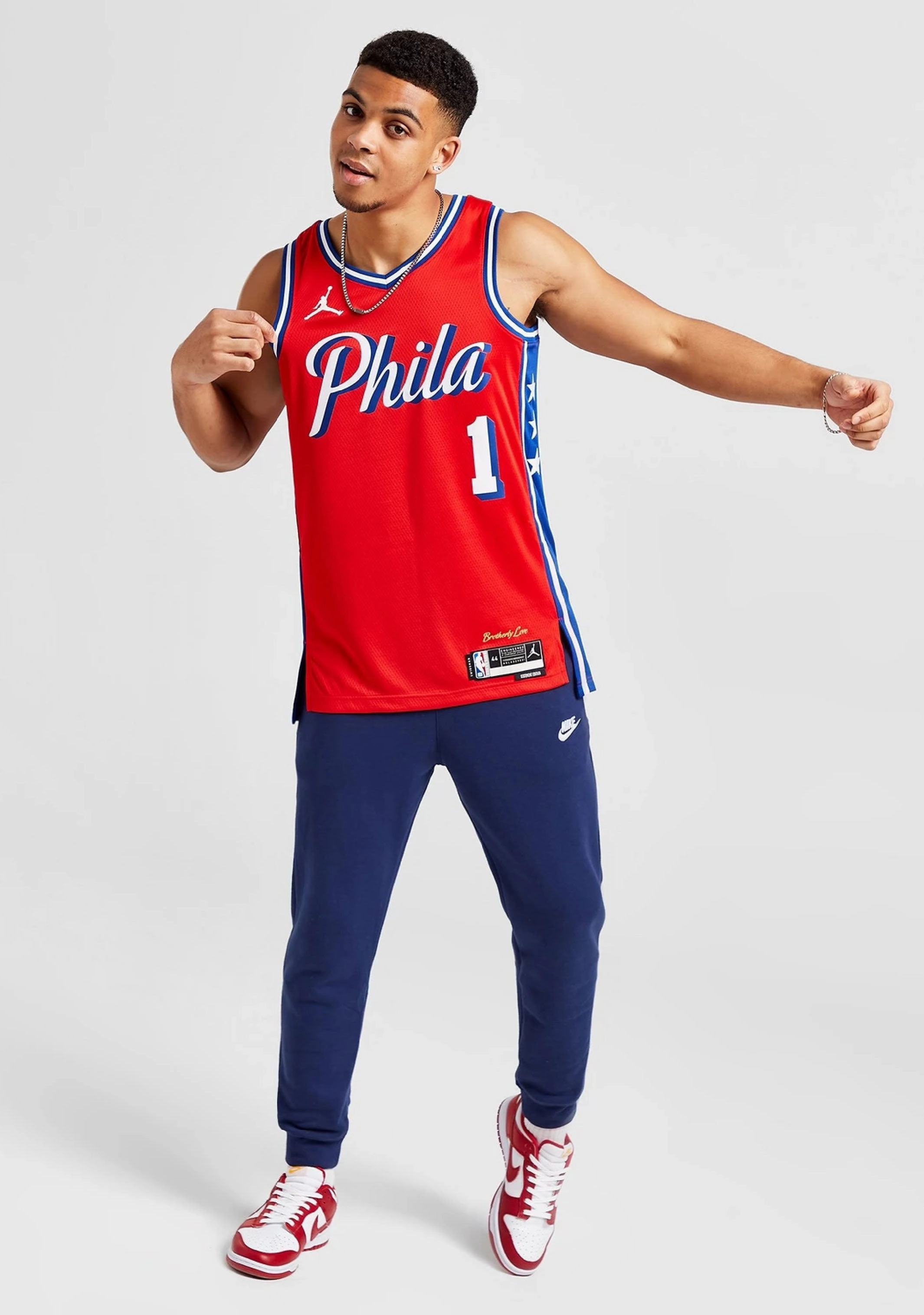 Nike Mens Jordan NBA  Philadelphia 76ers Harden #1 Swingman Jersey