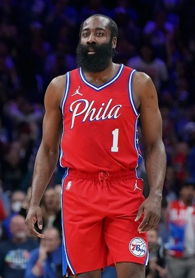 Nike Mens Jordan NBA  Philadelphia 76ers Harden #1 Swingman Jersey