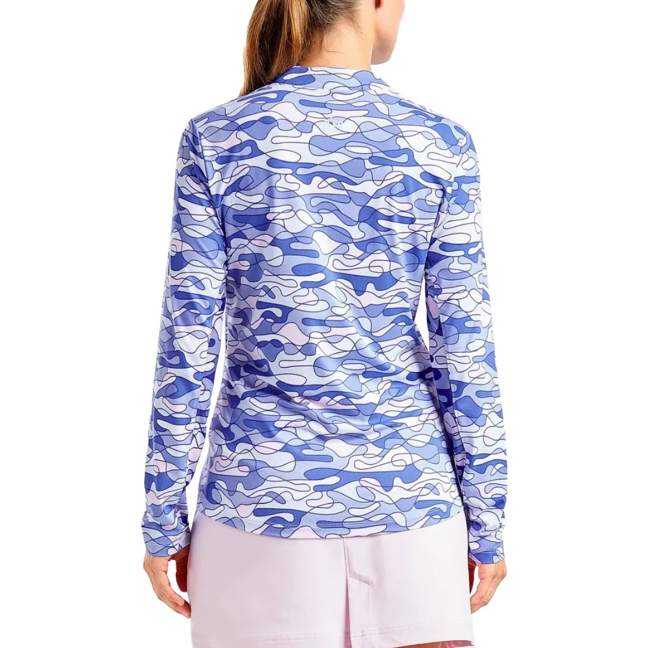 Nivo Women'S Lolita Uv Long Sleeve Mock Neck Golf Shirt - Cobalt Winter Sale Stay in Motion