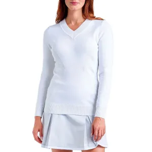 Nivo Women'S Nicole V-Neck Sweater - White Confidence Starts Here