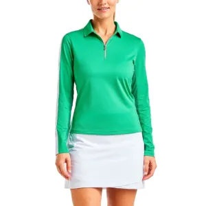 Nivo Women'S Nina Livcool Long Sleeve Mock Neck Golf Shirt - Classic Green Budget Friendly Move Like You Mean It