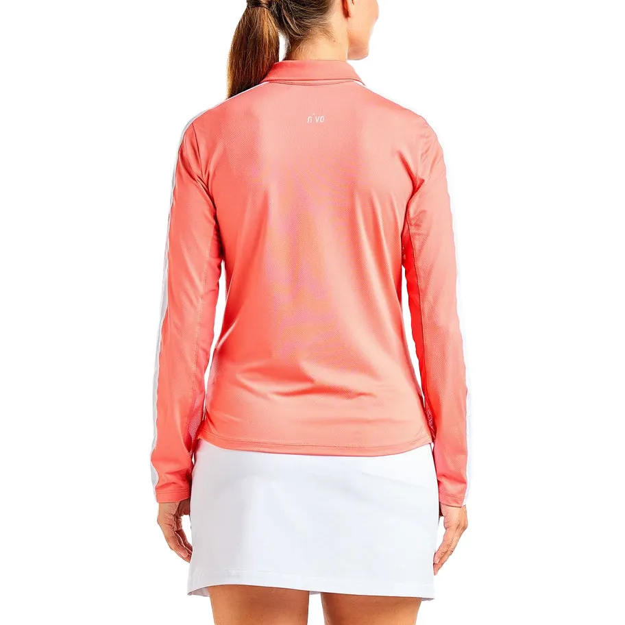 Budget Friendly Dare to Lead Nivo Women'S Nina Livcool Long Sleeve Mock Neck Golf Shirt - Melon