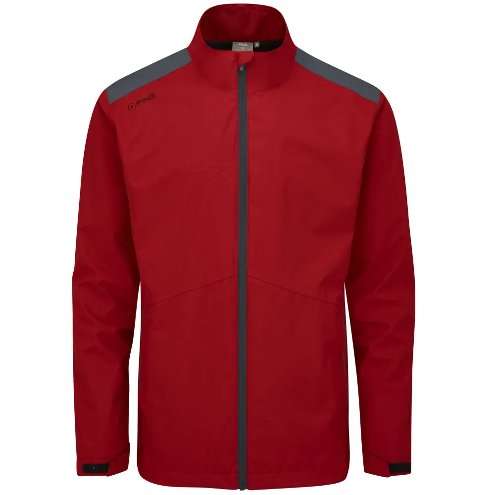 Step Into Strength Ping Sensordry S2 Waterproof Jacket - Firebrick/Asphalt