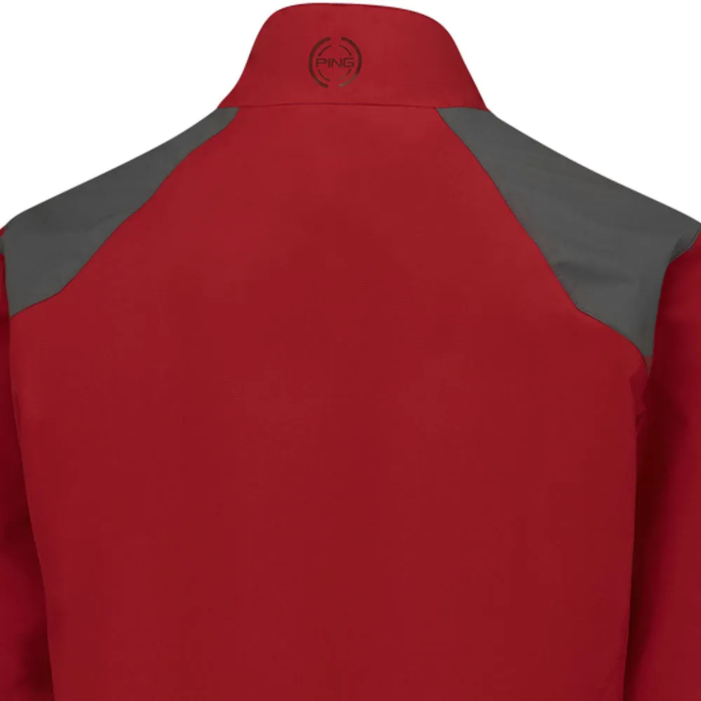 Limited Time Offer Christmas Day Sale Ping Sensordry S2 Waterproof Jacket - Firebrick/Asphalt