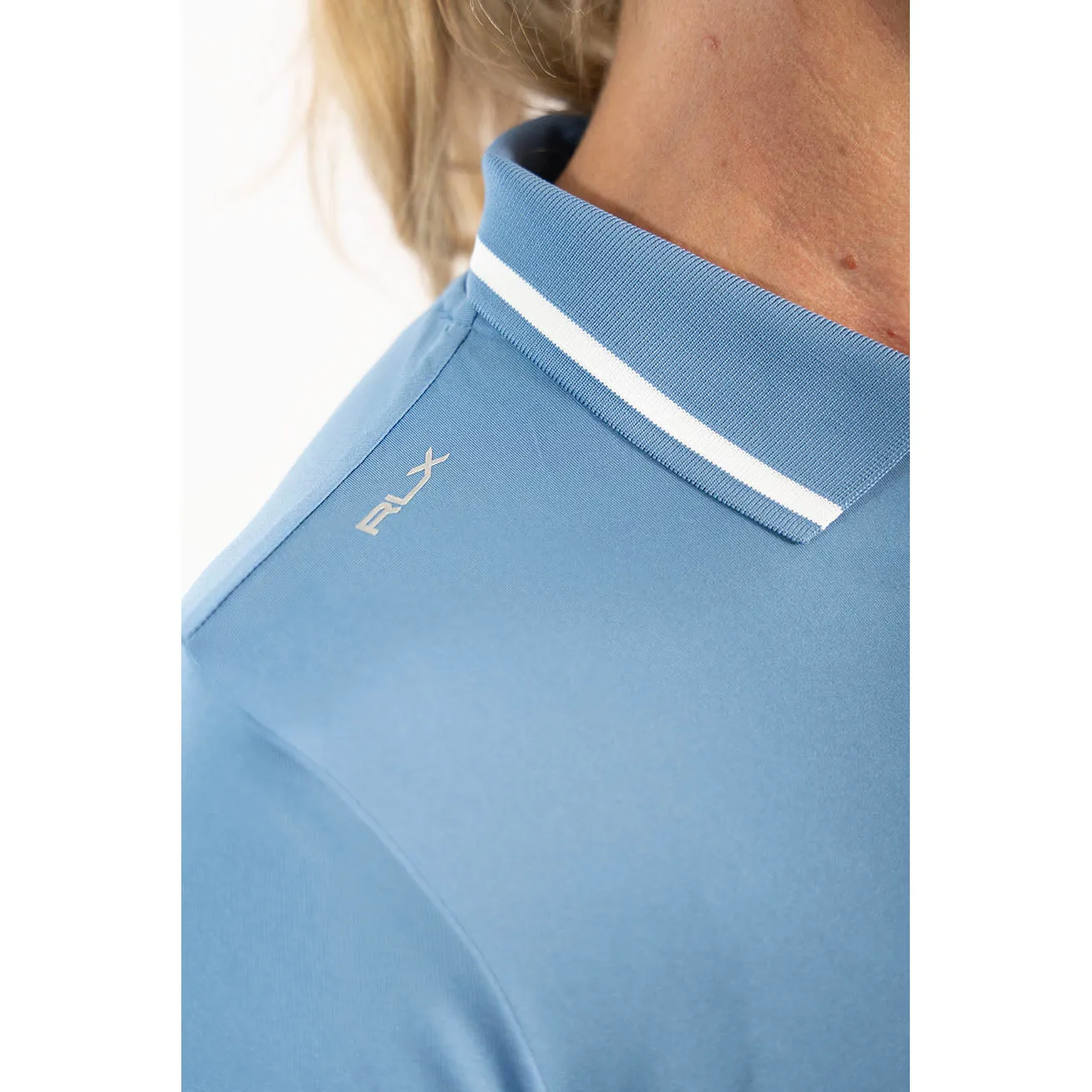 Rlx Ralph Lauren Women'S Airflow Golf Polo Shirt - Hatteras Blue Multi All Saints' Day Sale No Limits, Just Style