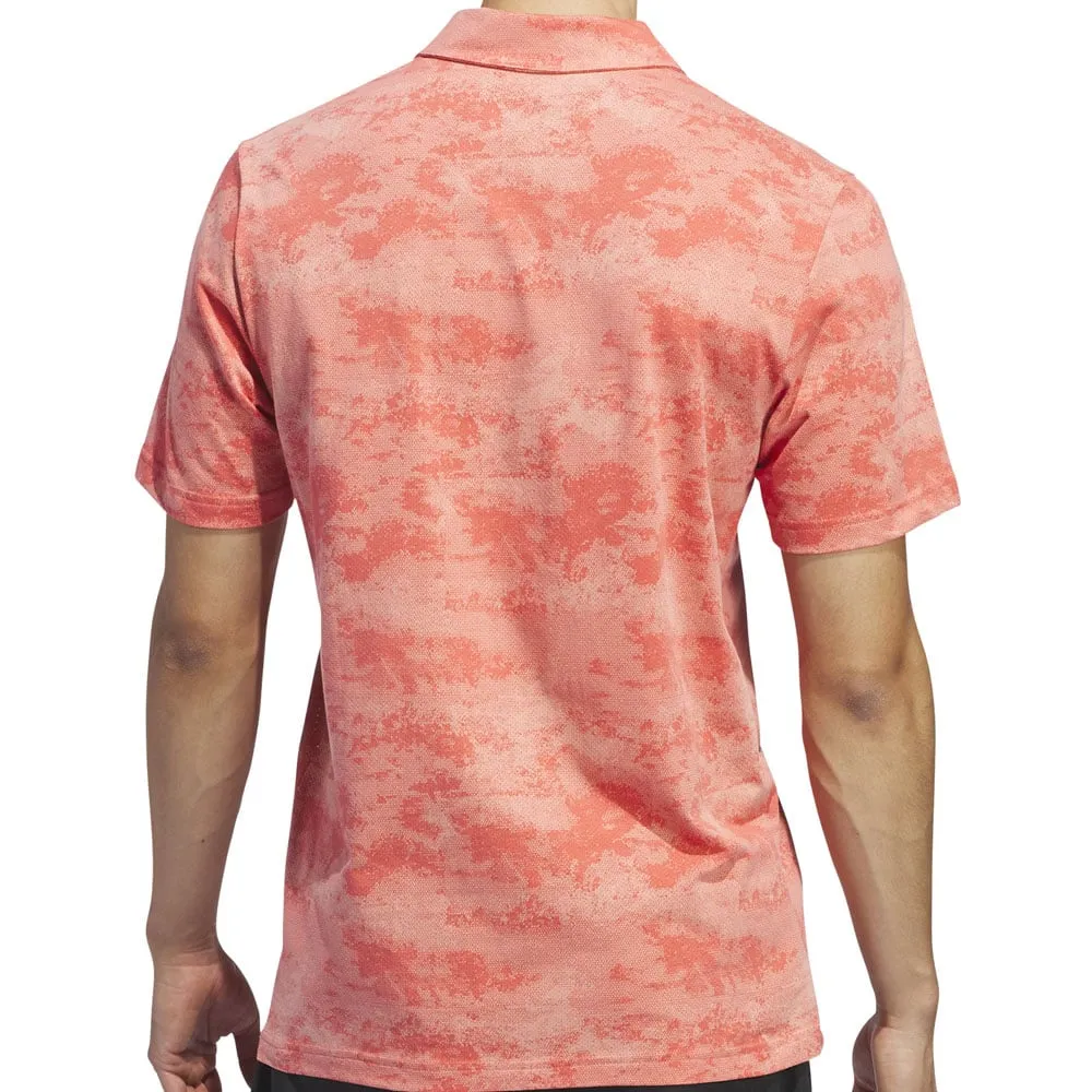 Father's Day Sale Adidas Go-To Print Polo Shirt - Preloved Scarlet