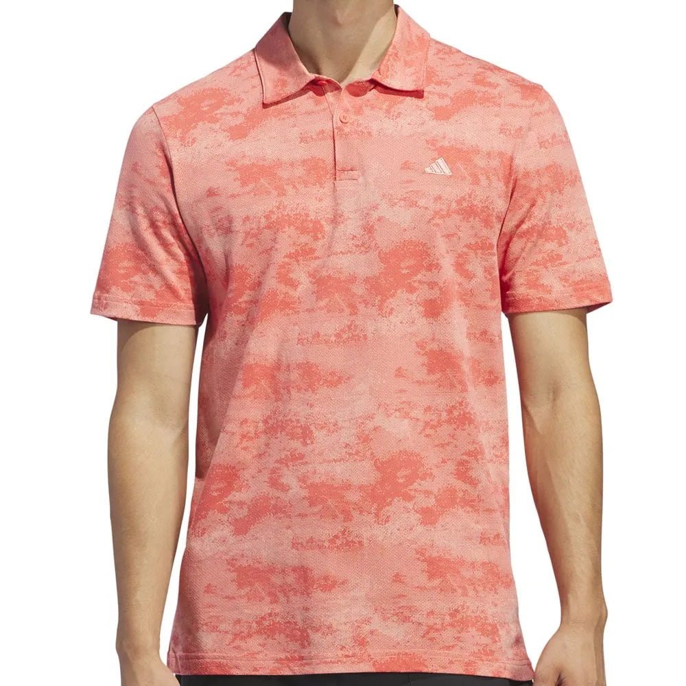 Adidas Go-To Print Polo Shirt - Preloved Scarlet Own the Vibe