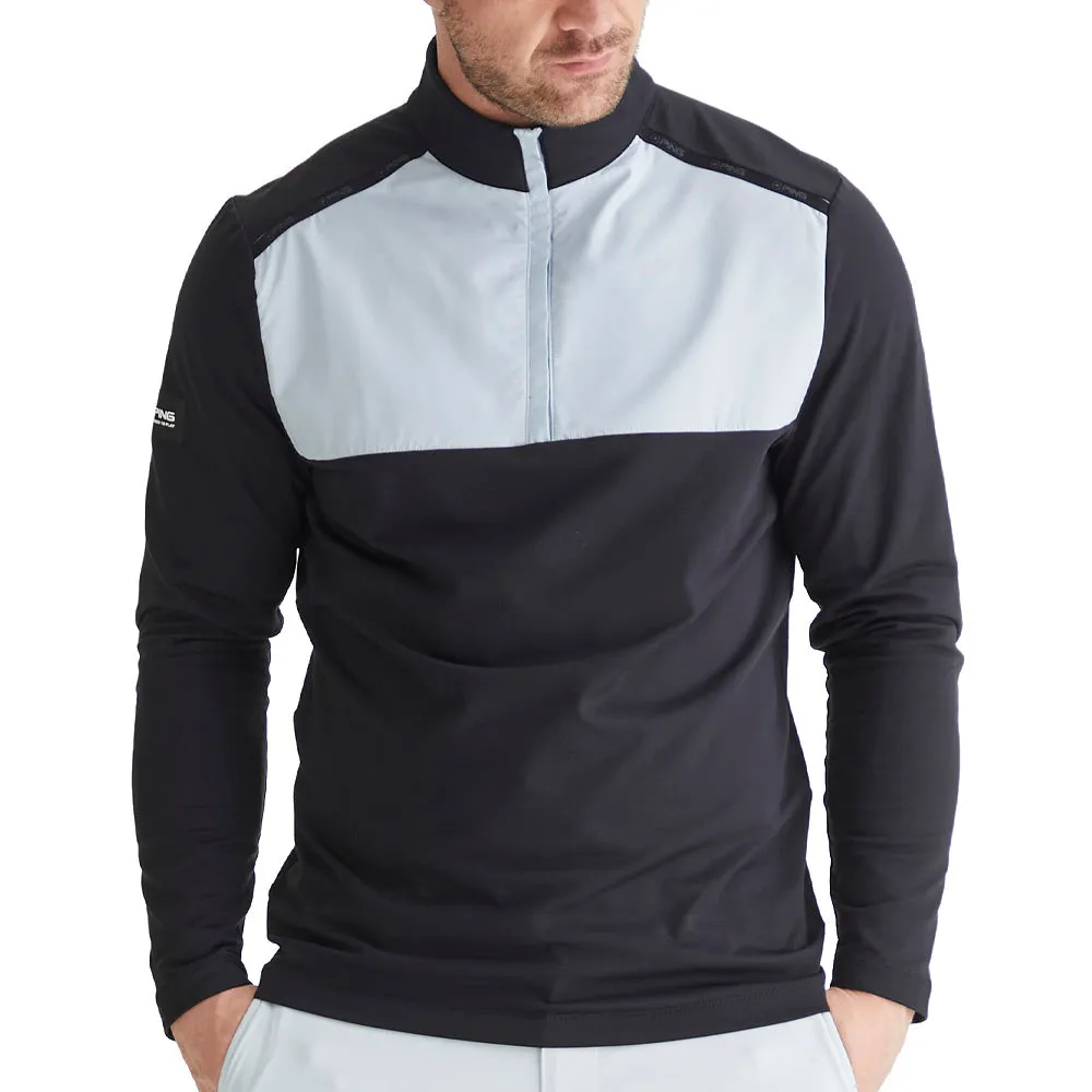 Ping Keeton 1/2 Zip Mid Layer  - Black/Pearl Grey Feel the Energy