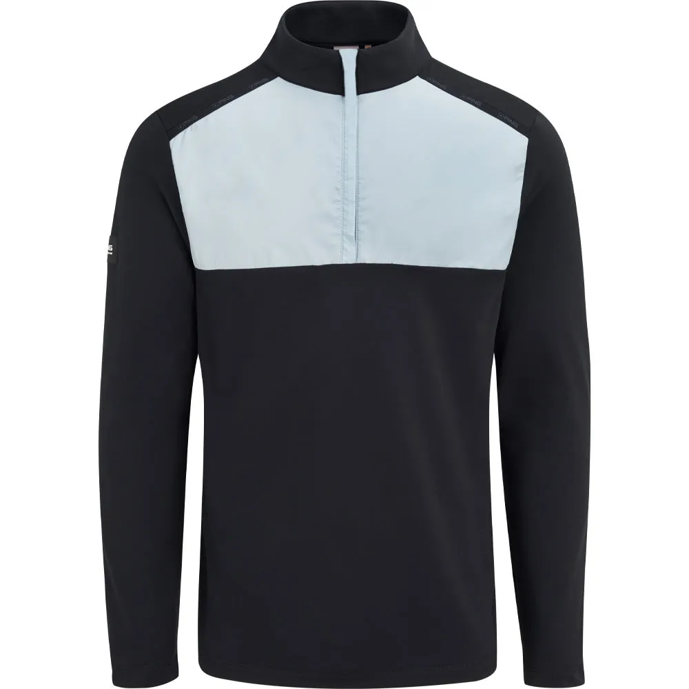 Move Beyond Ordinary Not for the Ordinary Ping Keeton 1/2 Zip Mid Layer  - Black/Pearl Grey