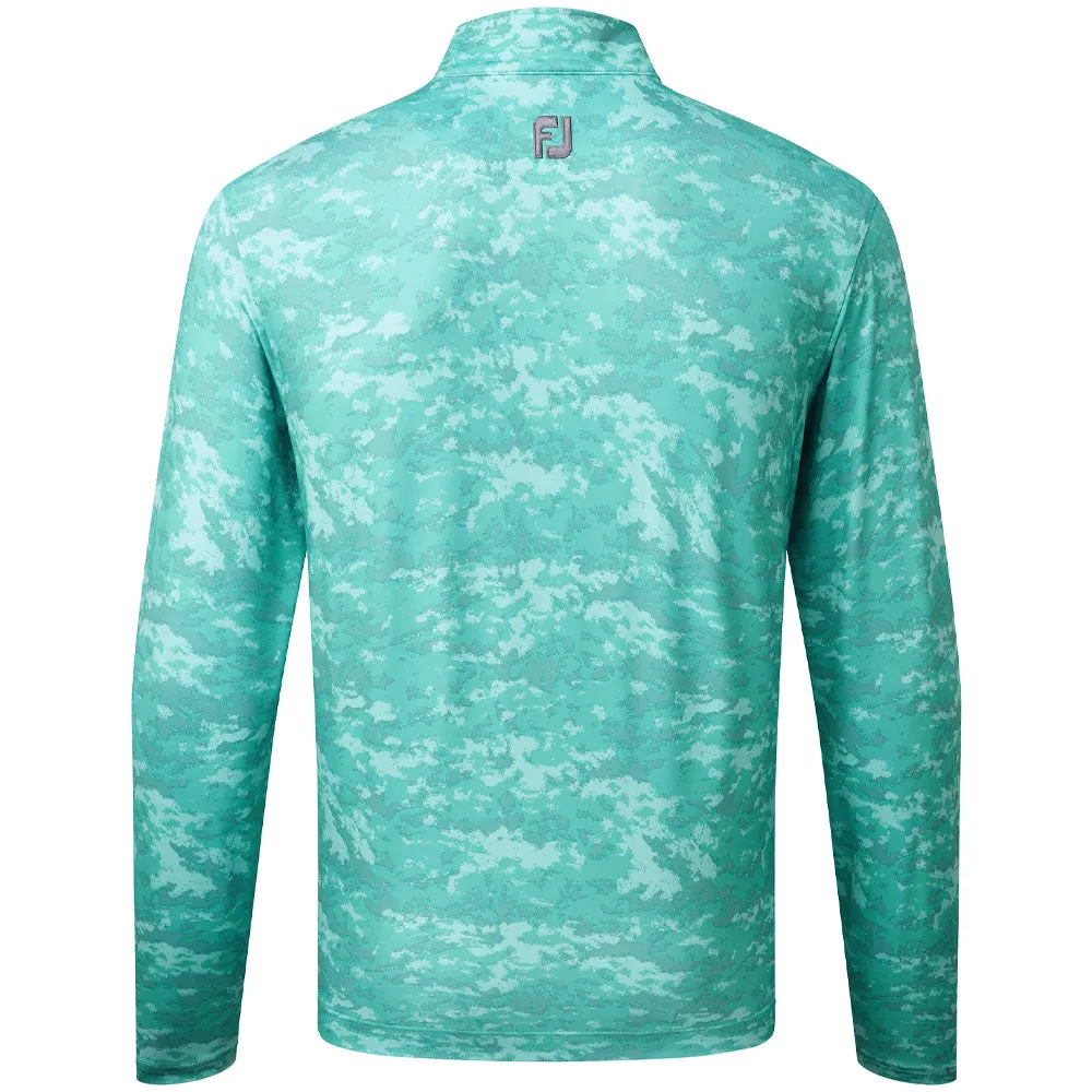 Unleash Your Power Labor Day Sale Footjoy Cloud Camo 1/4 Zip Pullover - Maui Blue