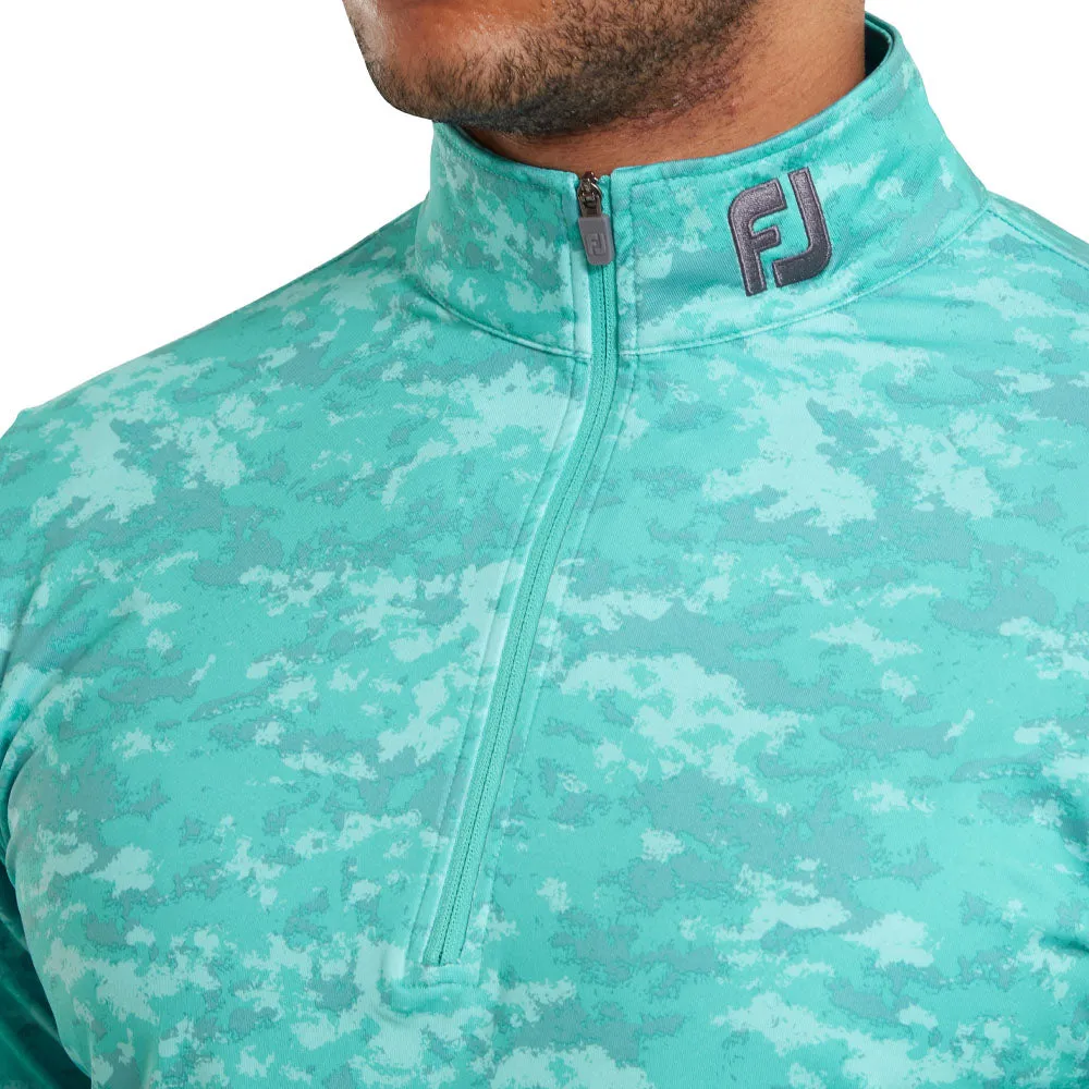 Footjoy Cloud Camo 1/4 Zip Pullover - Maui Blue Confidence Starts Here