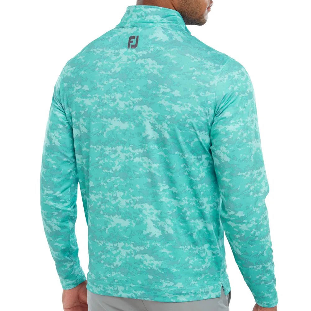 Footjoy Cloud Camo 1/4 Zip Pullover - Maui Blue Empower Your Journey