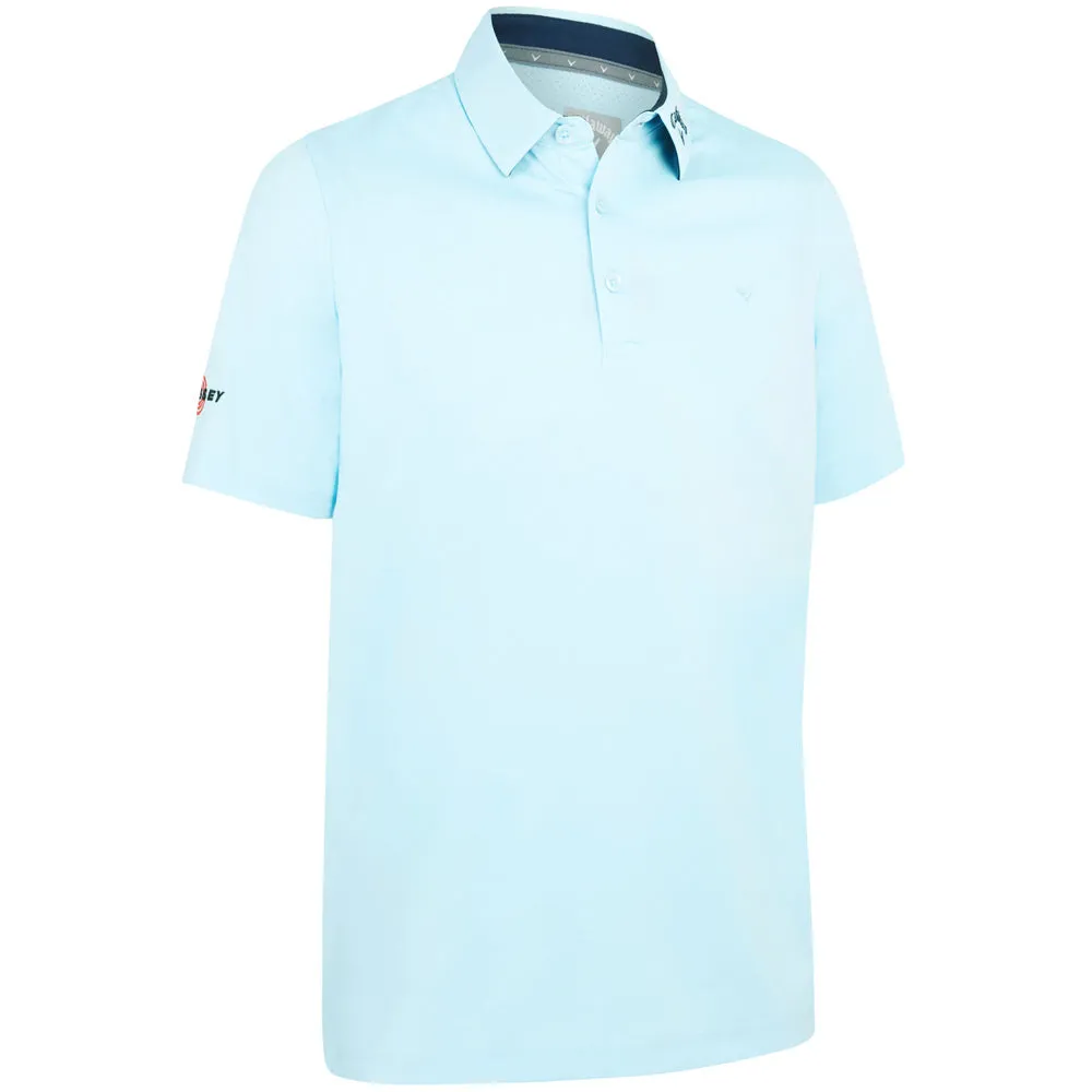 Stride with Confidence Redefine Classic Callaway 3 Chev Odyssey Polo Shirt - Arctic Paradise