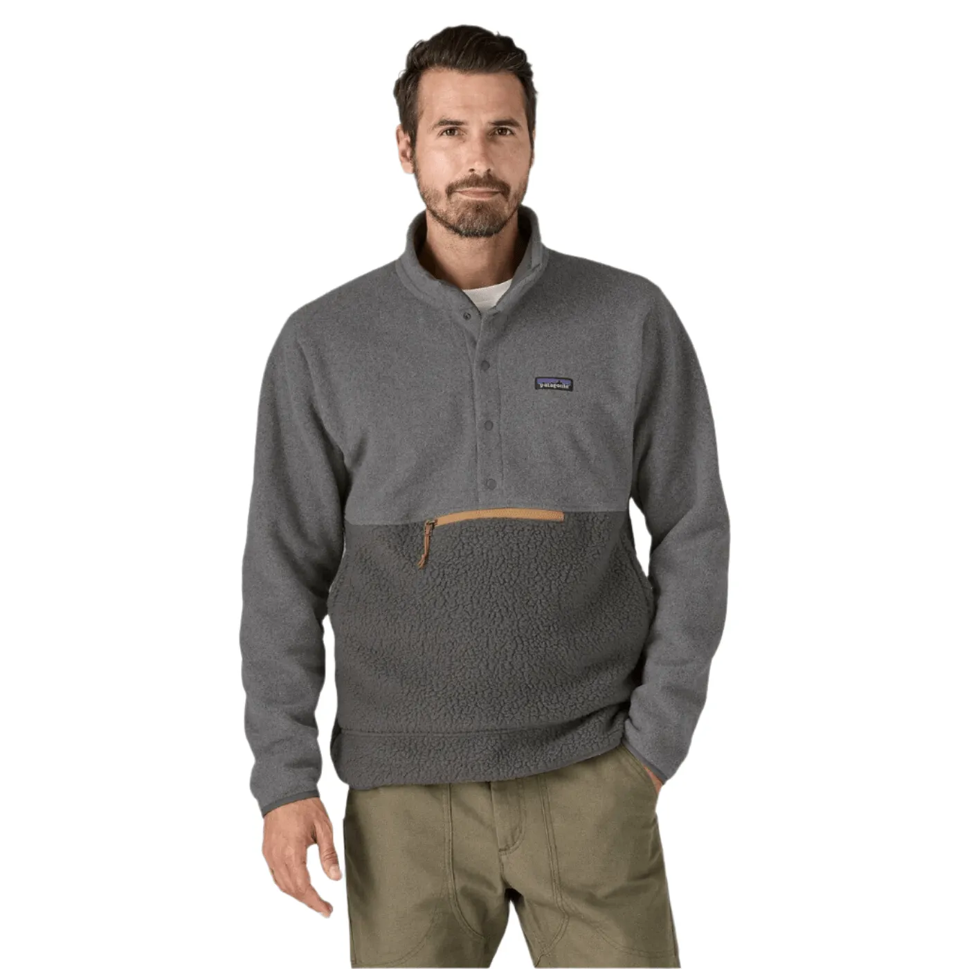 Clearance Sale Style Meets Power Patagonia - Men'S Reclaimed Fleece 1/2-Snap Pullover