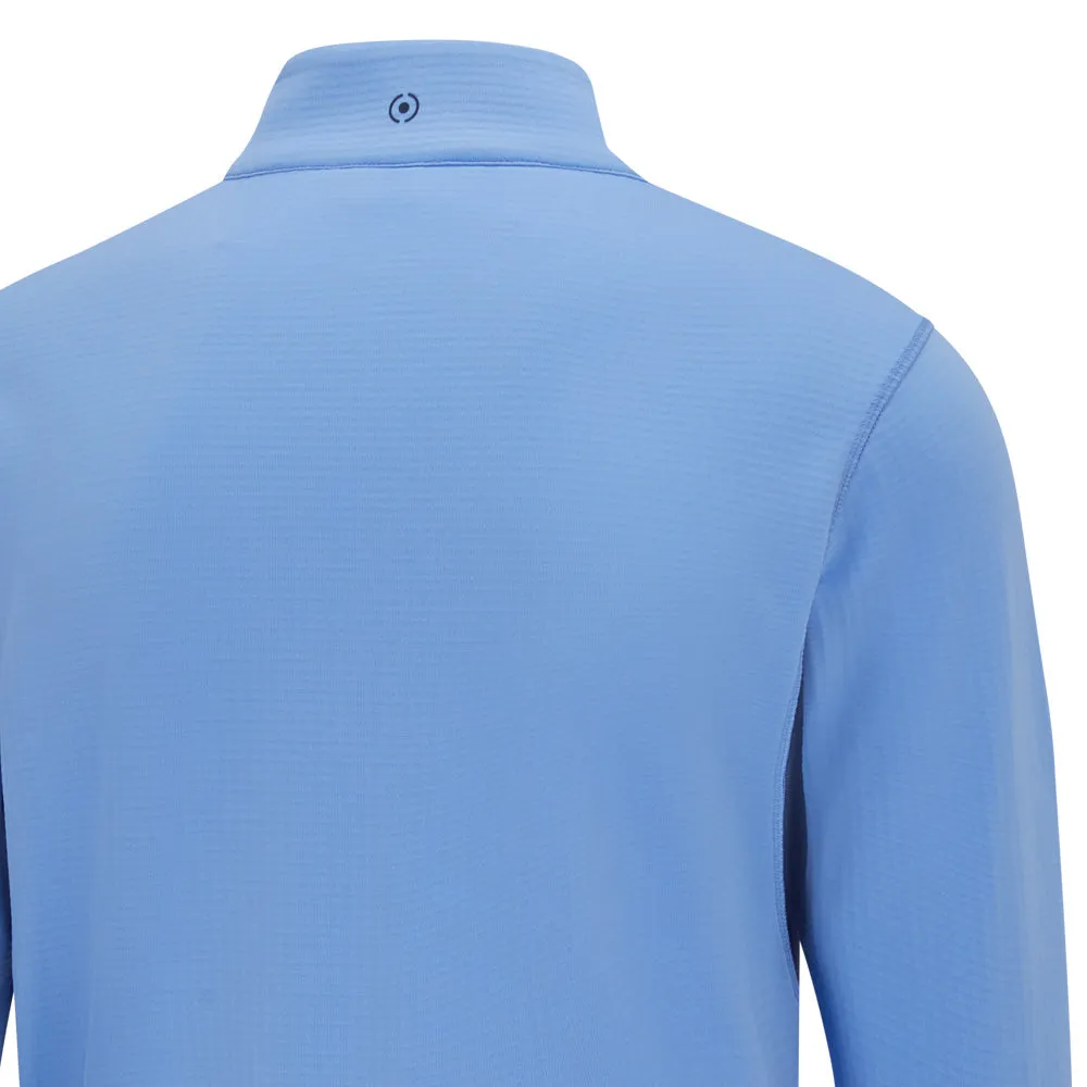 Ping Rhodri Mid-Layer 1/2 Zip Pullover  - Cornflower Blue/Navy Own Every Step