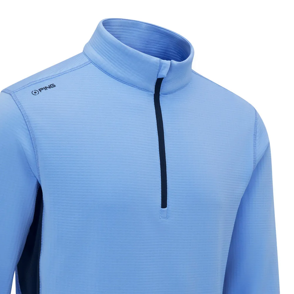 Ping Rhodri Mid-Layer 1/2 Zip Pullover  - Cornflower Blue/Navy Fearlessly You