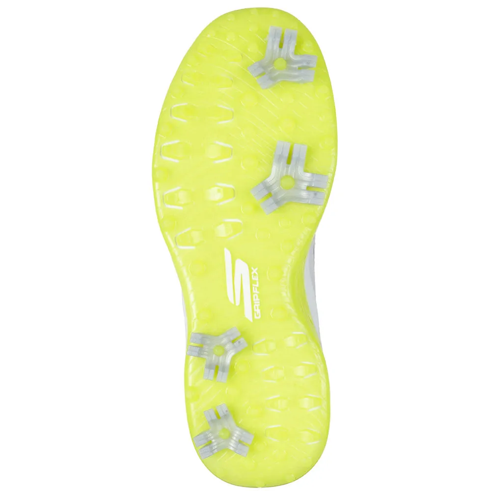 Skechers Go Golf Blade Gf Slip-In Spiked Waterproof Shoes - White/Yellow Walk Tall