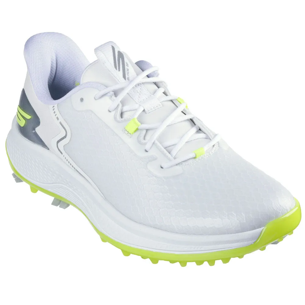 Skechers Go Golf Blade Gf Slip-In Spiked Waterproof Shoes - White/Yellow Made to Turn Heads