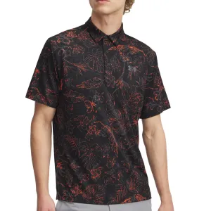 Under Armour Playoff 3.0 Printed Polo Shirt - Black/Fire/Castlerock Budget Friendly Affordable