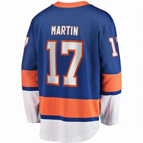 NY.Islanders #17 Matt Martin Fanatics Branded Home Breakaway Player Jersey Royal Stitched American Hockey Jerseys