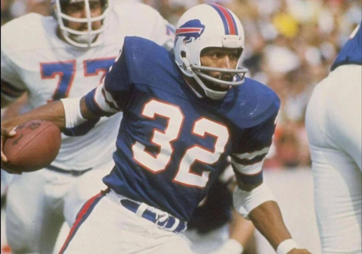 O. J. Simpson Signed Buffalo Bills Career Stat Jersey (JSA COA) 5??Pro Bowl R.B.