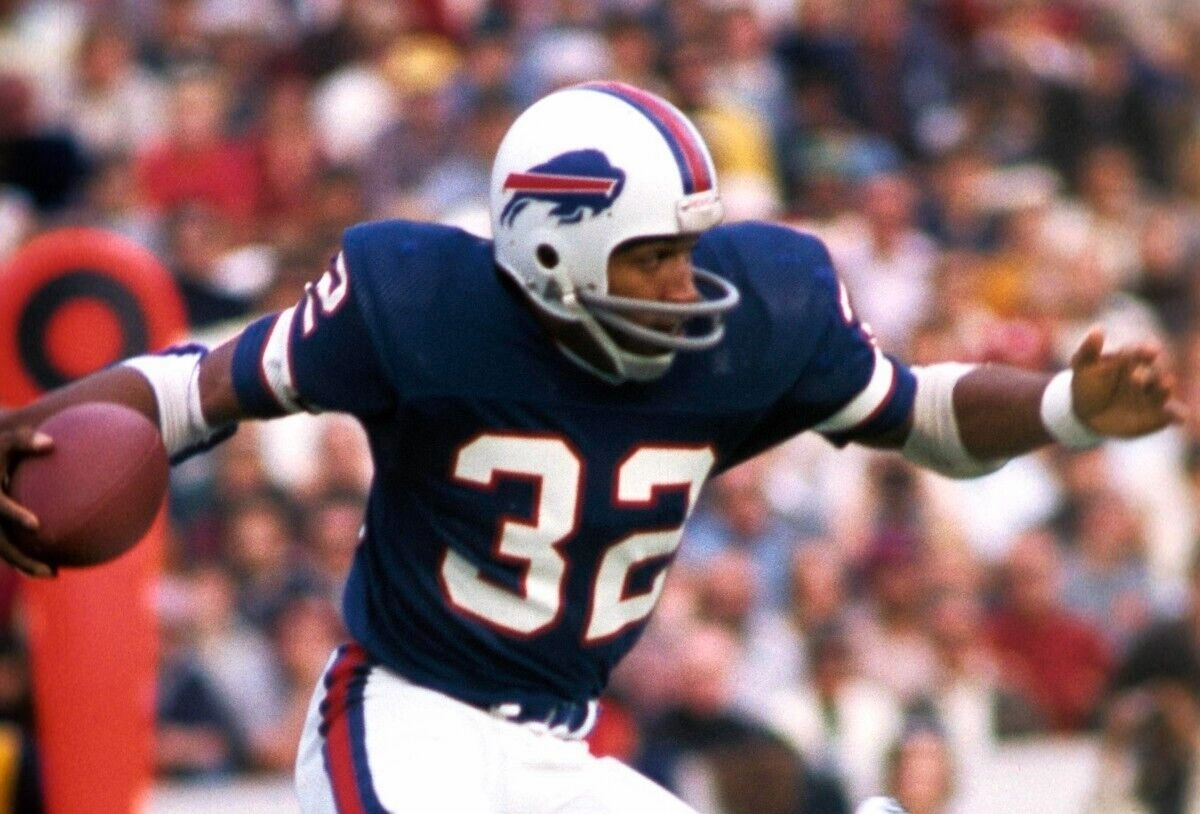 O J Simpson Signed Buffalo Bills Stars & Stripes Jersey (JSA COA) 5??Pro Bowl R.B