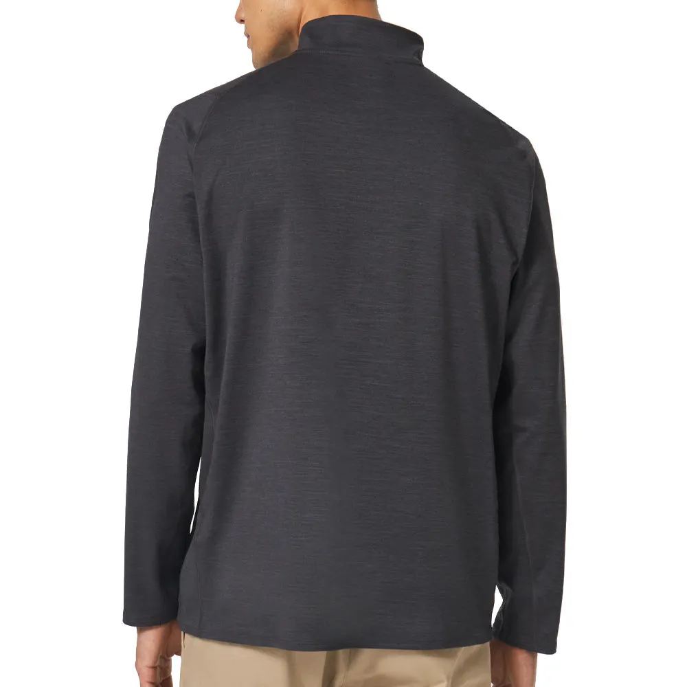 Oakley Gravity Range 1/4 Zip Pullover - Blackout Heather Own Every Step Hit Your Next Level