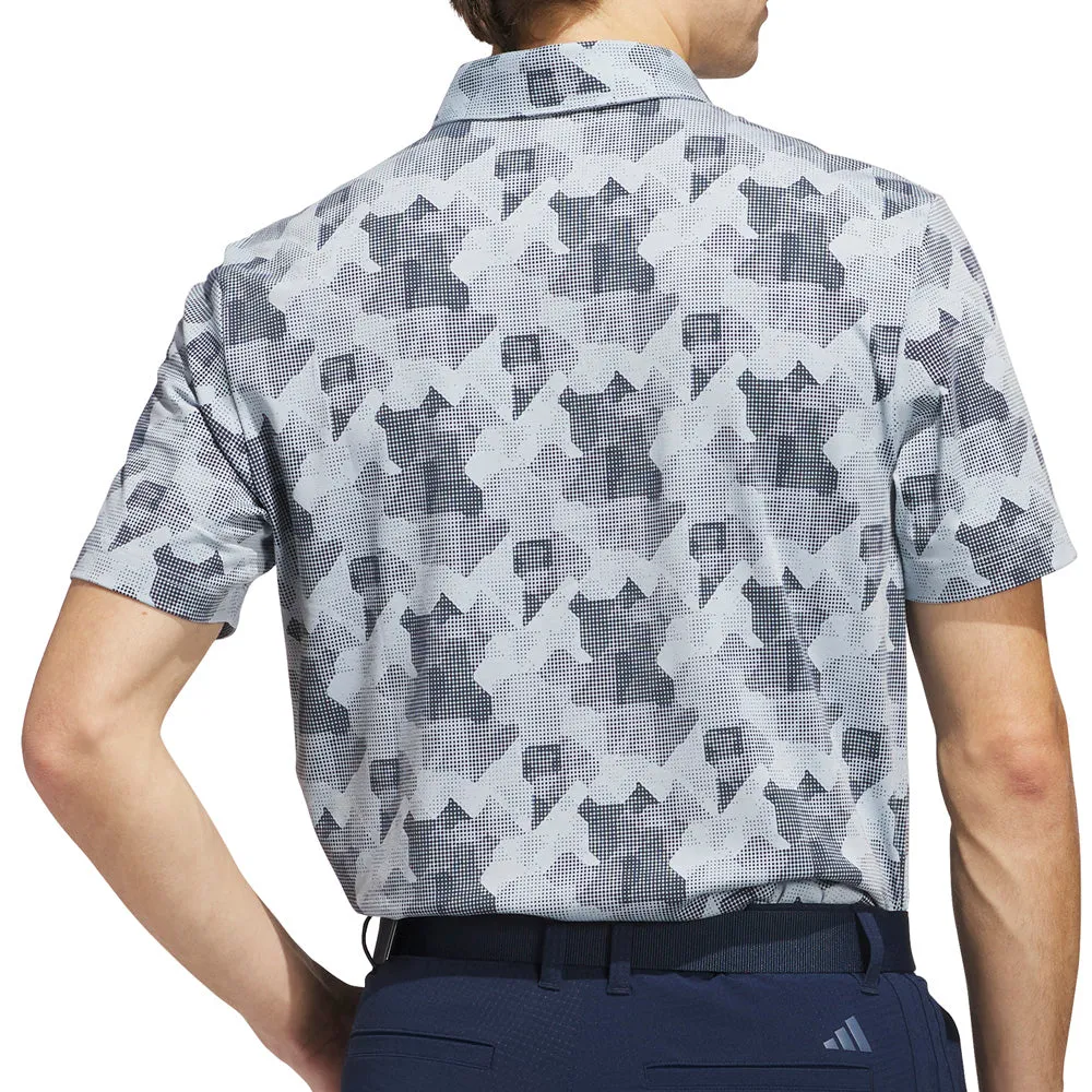 Spring Sale Unleash Your Power Adidas Go-To Printed Polo Shirt - Wonder Blue/Collegiate Navy