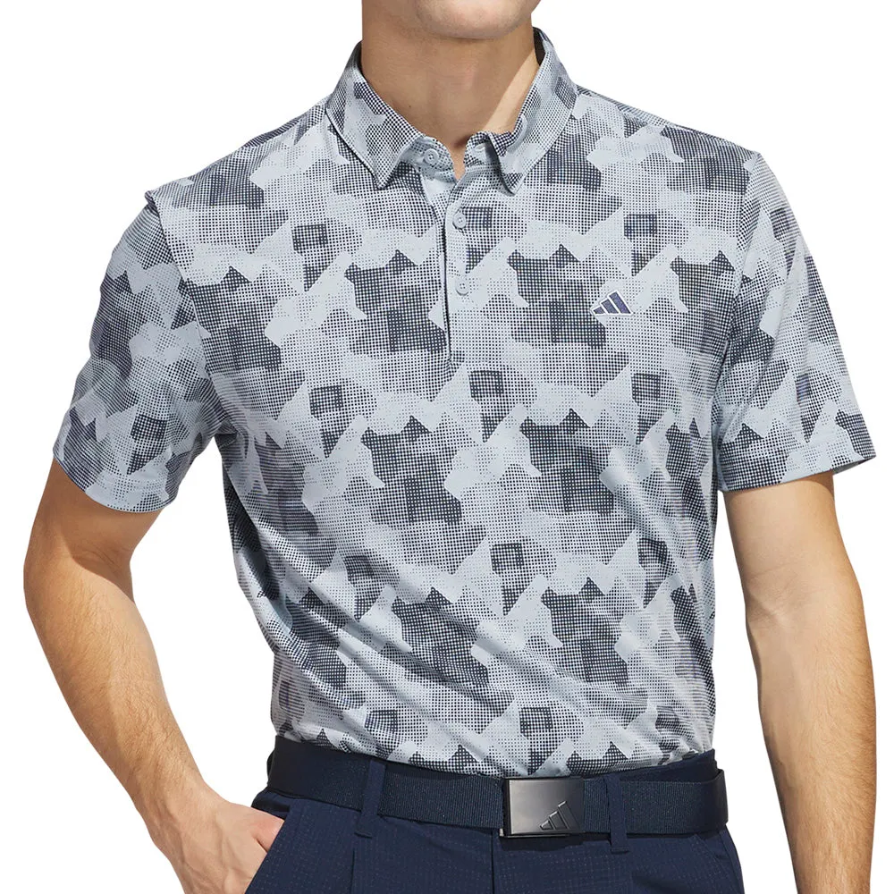 Adidas Go-To Printed Polo Shirt - Wonder Blue/Collegiate Navy Fearlessly You