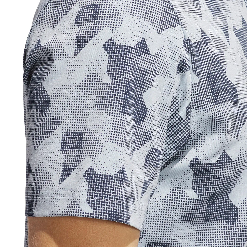 Move Like You Mean It Adidas Go-To Printed Polo Shirt - Wonder Blue/Collegiate Navy
