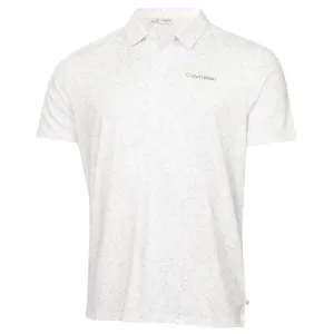 Flash Sale Walk with Power Calvin Klein Abstract Watercolour Printed Polo Shirt - White