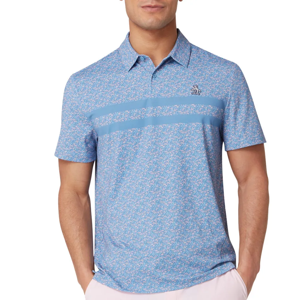 Walk Loud Make a Statement Original Penguin Engineered Novelty Striped Polo Shirt - Quiet Harbor
