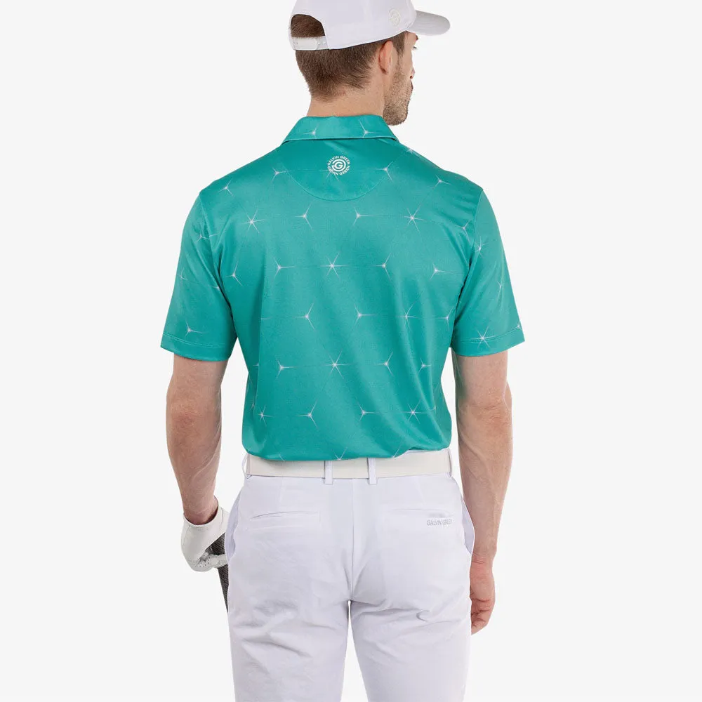 Galvin Green Milo Polo Shirt - Atlantis Green Made to Move Walk Loud