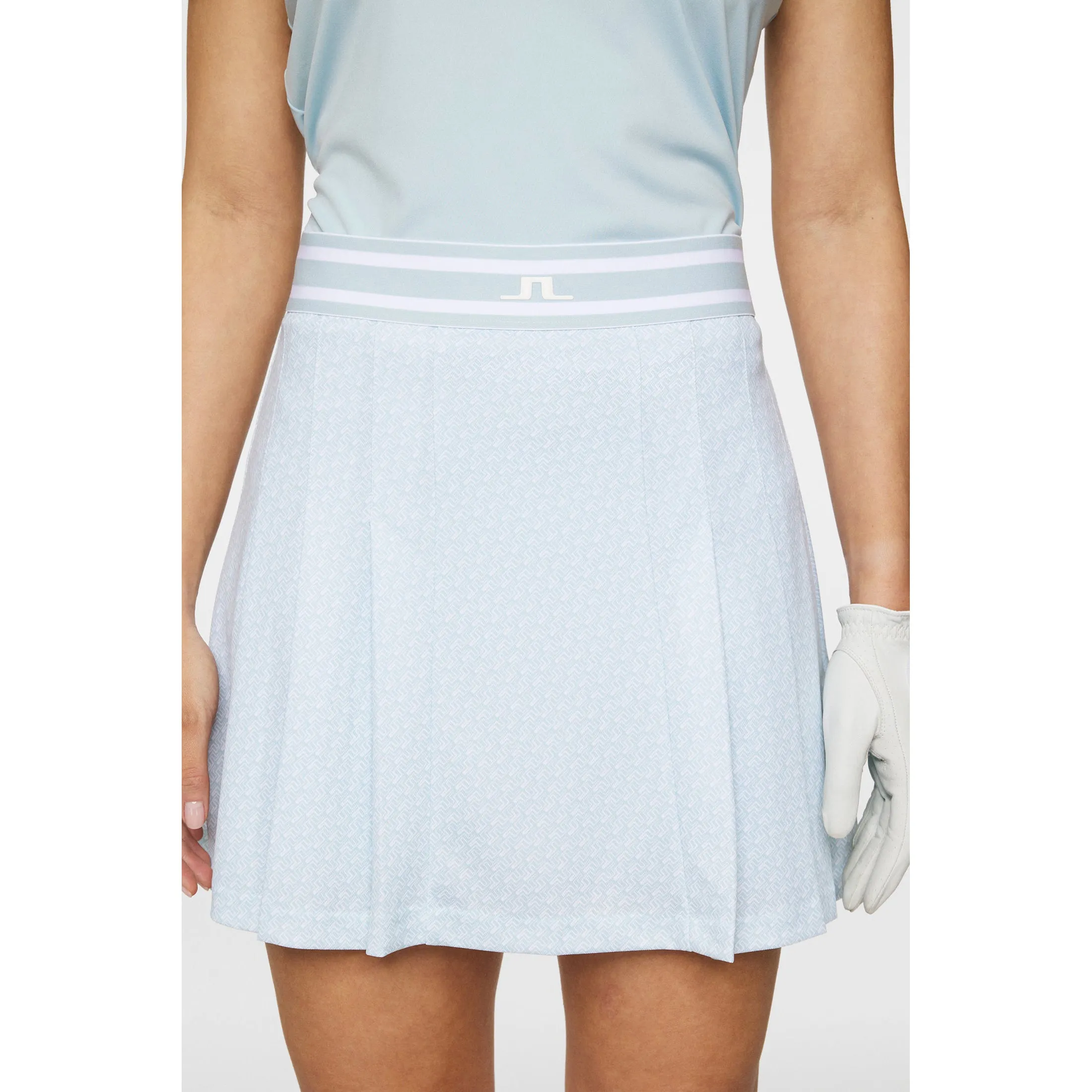 J.Lindeberg Women'S Harlow Print Golf Skort - Shadow Bridge Winter Sky Feel the Energy