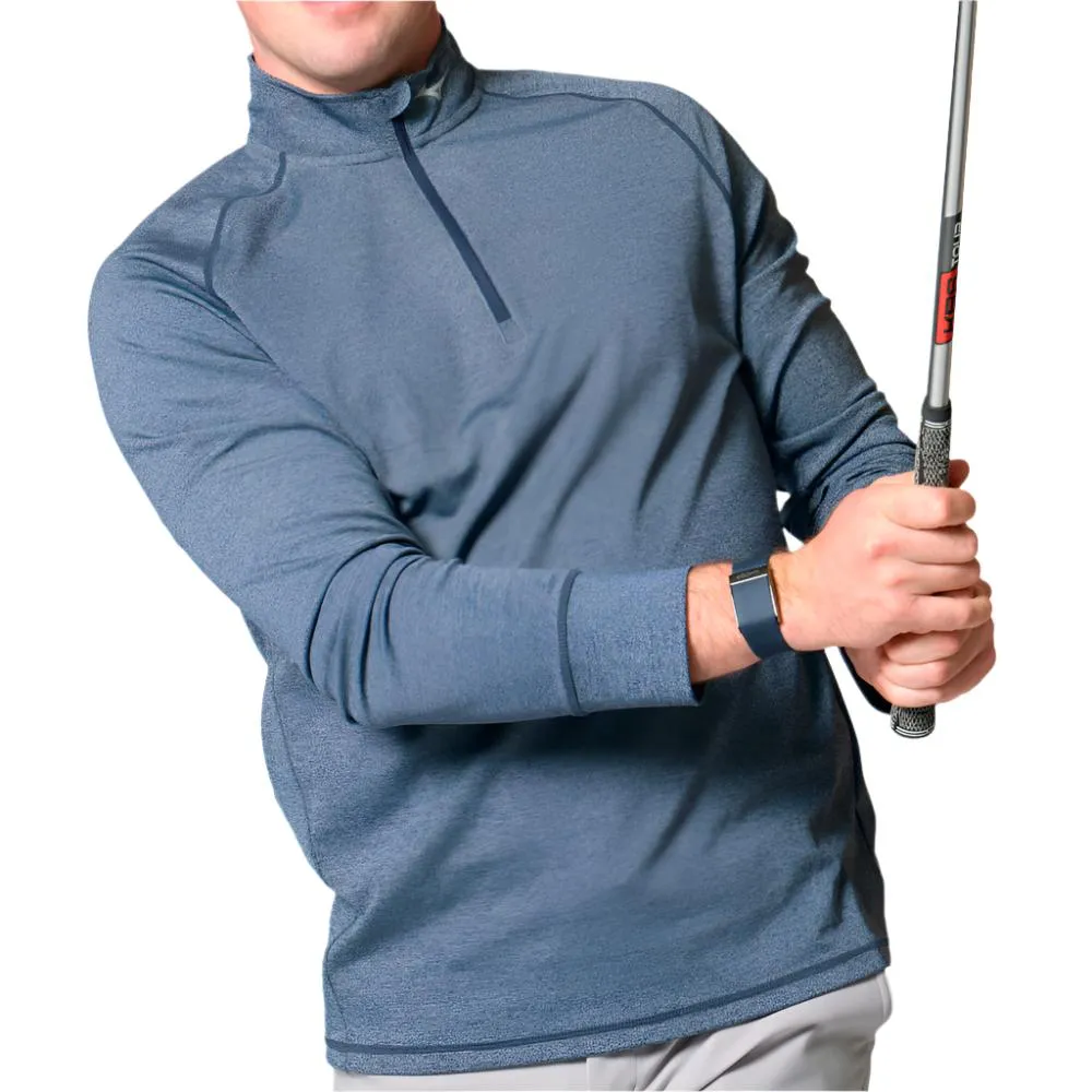 Mizuno Melange 1/4 Zip Pullover - Navy Memorial Day Sale