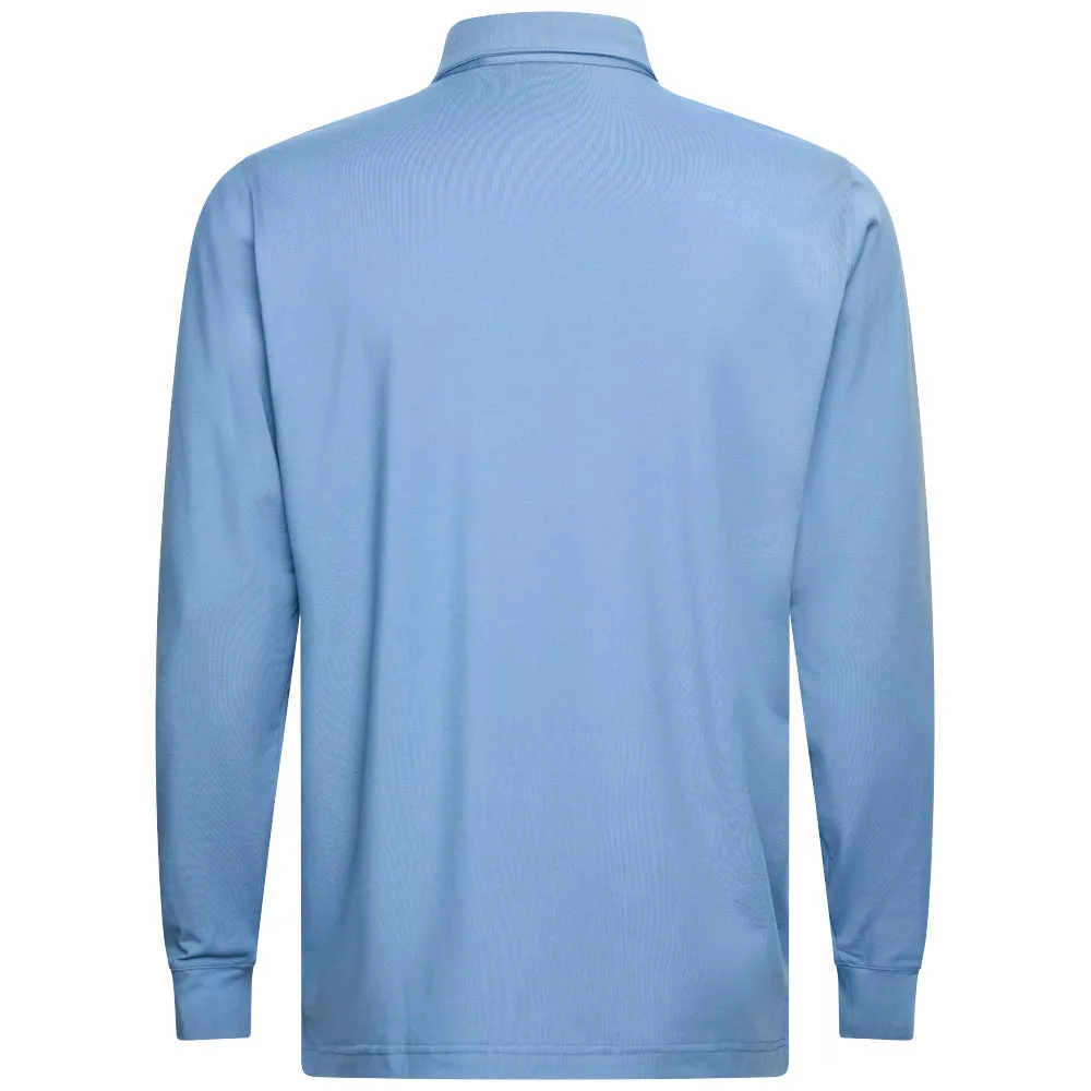 Puma Cloudspun Longsleeve Midweight Polo Shirt - Blue Horizon/Deep Navy Break Boundaries Gear Up and Go