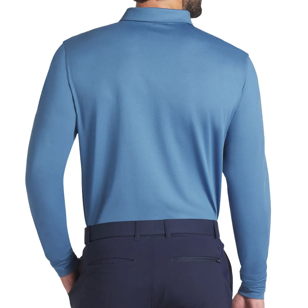 Puma Cloudspun Longsleeve Midweight Polo Shirt - Blue Horizon/Deep Navy Spring Sale