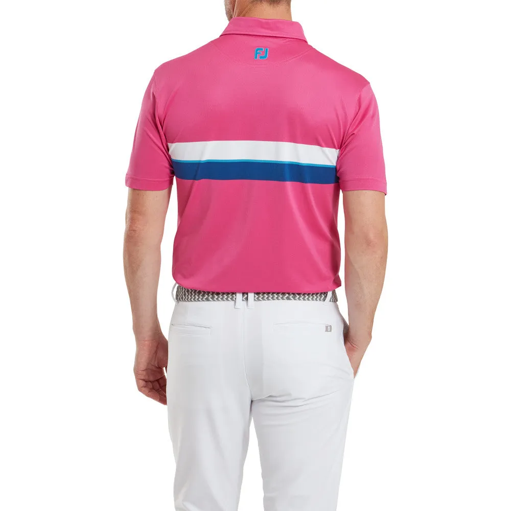 Move Like You Mean It Deal Of The Century Footjoy Double Chest Band Pique Polo Shirt - Berry