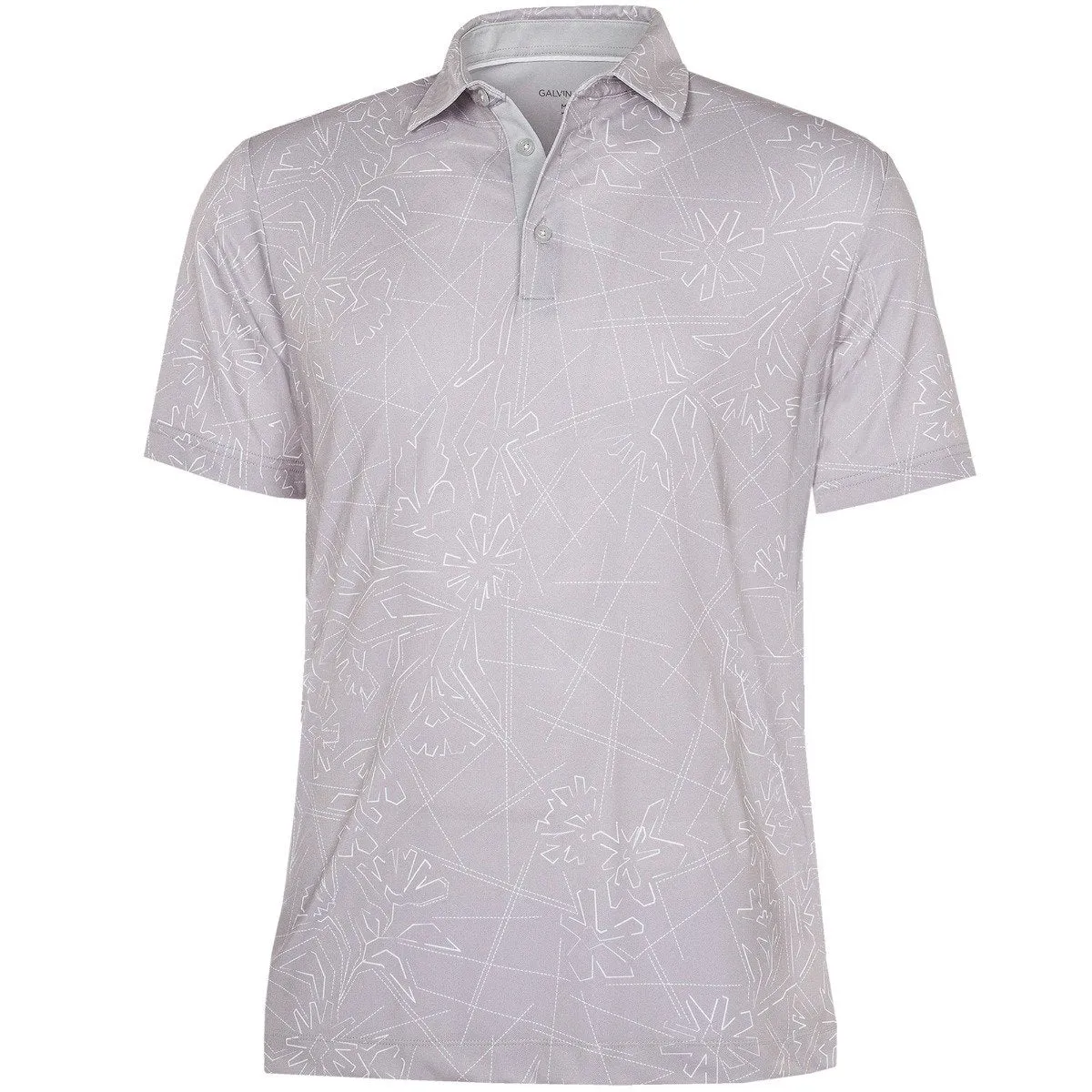 Galvin Green Maverick V8  Polo Shirt - Cool Grey/White Lead with Style The Fast Lane Choice