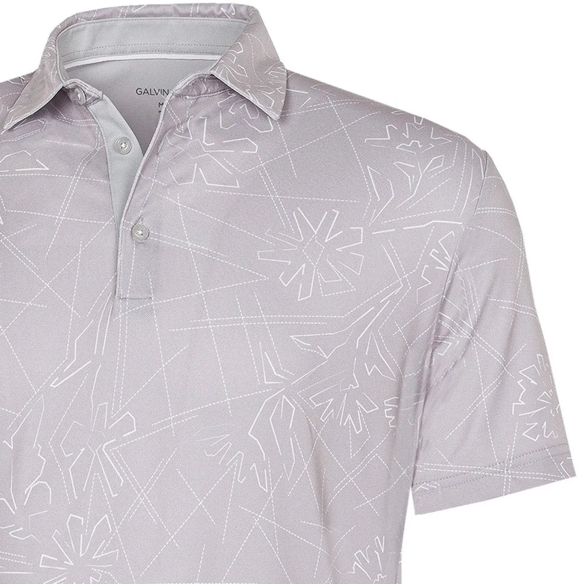 Economical Galvin Green Maverick V8  Polo Shirt - Cool Grey/White