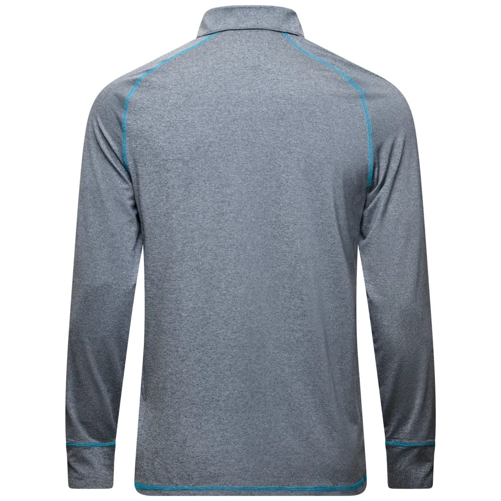 Empower Your Journey Mizuno Melange Longsleeve Polo Shirt - Navy