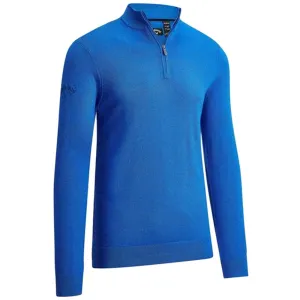 Callaway Merino Wool 1/4 Zip Pullover - Surfing Blue Limited Time Offer