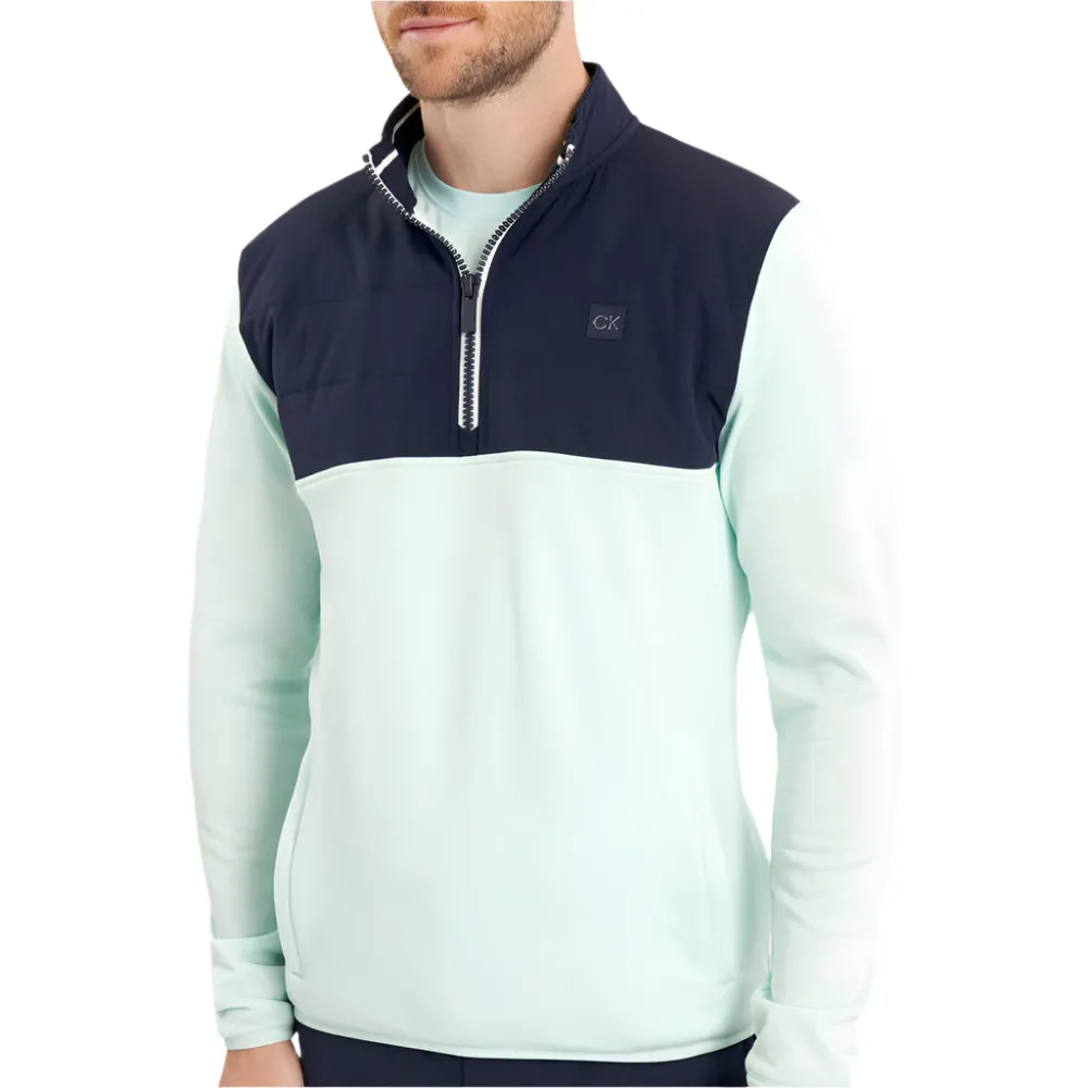 Halloween Sale Spring Sale Calvin Klein Atlantic Hybrid 1/2 Zip Pullover - Light Jade