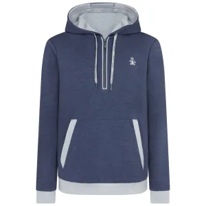 Lead with Style Original Penguin 1/4 Zip Colour Block Hoodie - Black Iris Bijou Heather