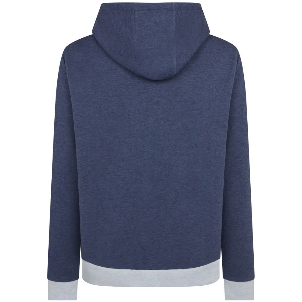 Define Your Own Way Own the Moment Original Penguin 1/4 Zip Colour Block Hoodie - Black Iris Bijou Heather