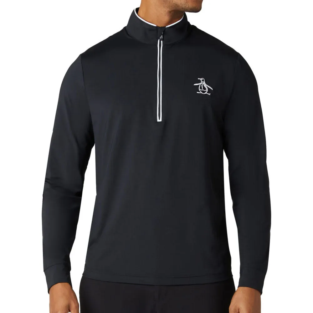 Original Penguin 1/4 Zip Performance Earl Pullover - Caviar Walk with Purpose