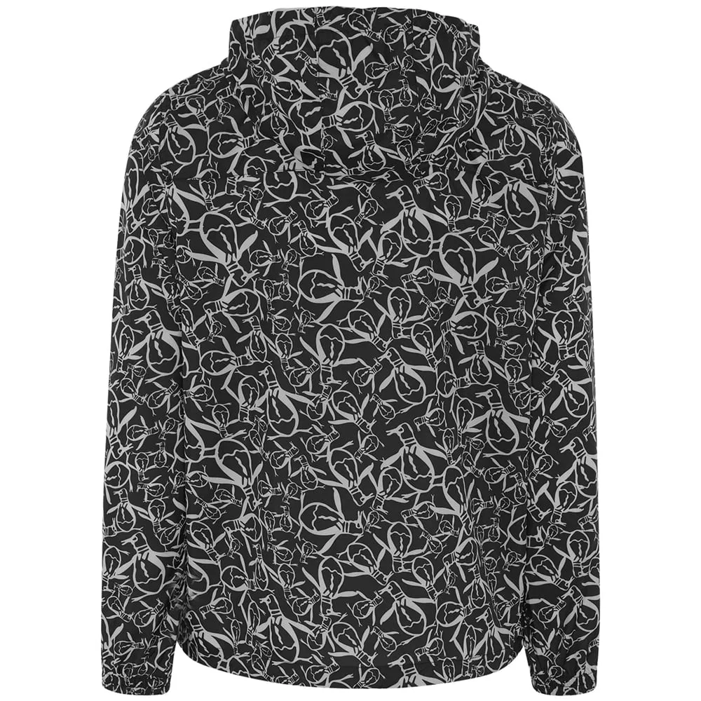 Original Penguin 1/4 Zip Trademark Printed Wind Jacket - Caviar Christmas Day Sale