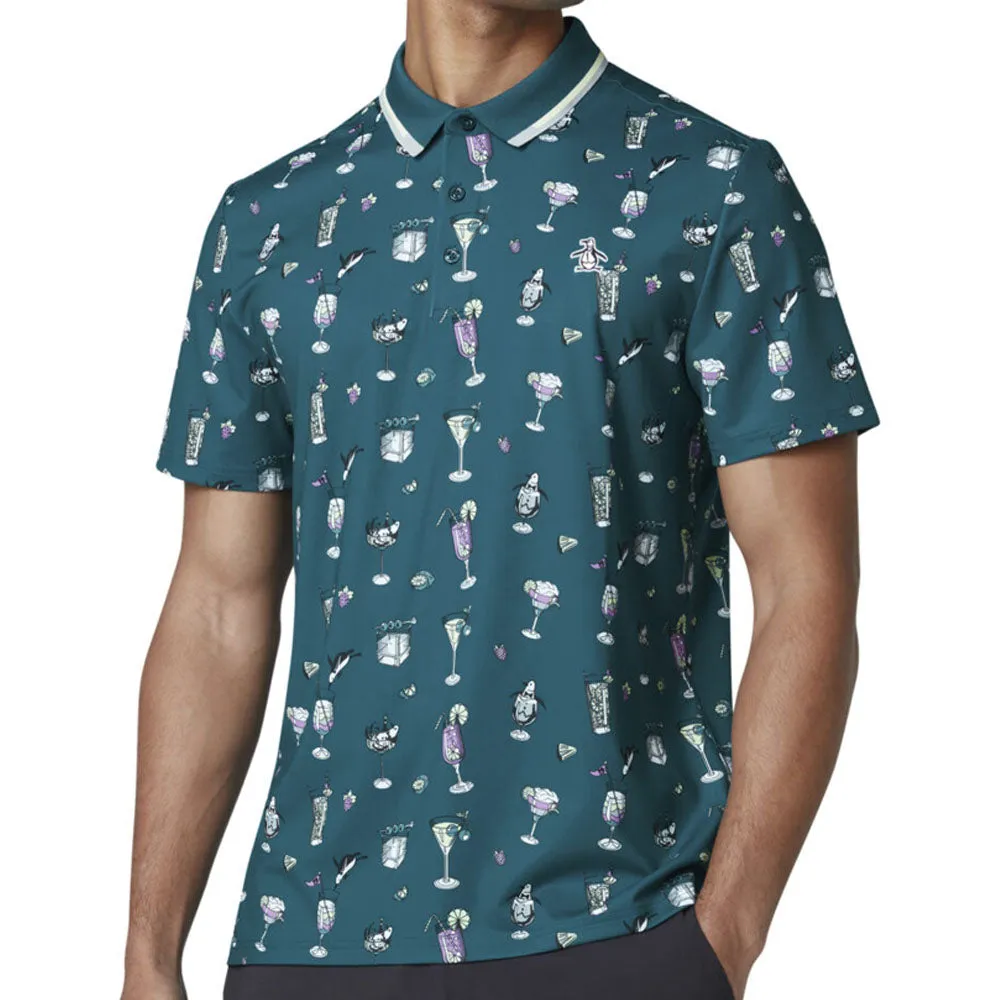 Original Penguin All Over 19Th Hole Conversational Polo Shirt - Corsair Winter Sale New Year's Eve Sale