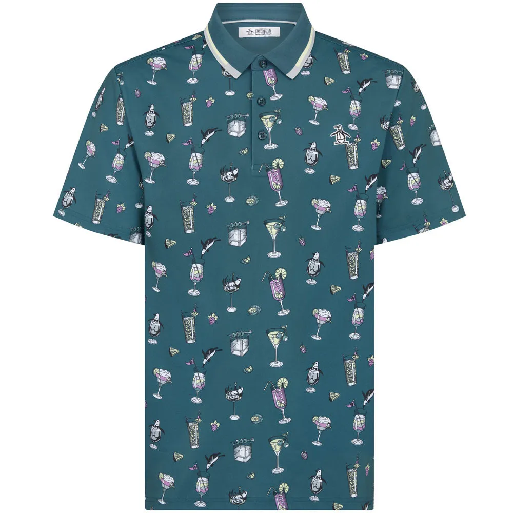 Original Penguin All Over 19Th Hole Conversational Polo Shirt - Corsair Dare to Lead Big Savings