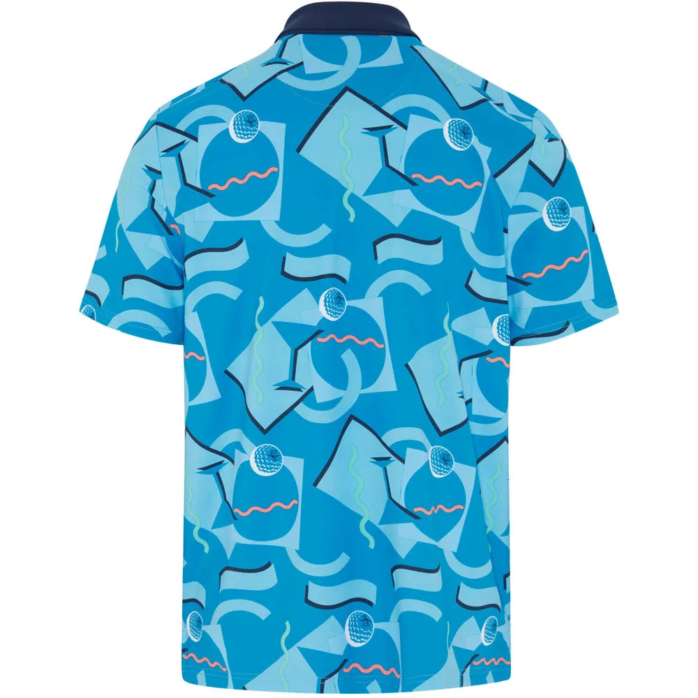 Original Penguin All Over Abstract Polo Shirt - Blue Jewel Sweetest Day Sale
